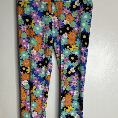 LuLaRoe Leggings Original One Size OS Neon Bright Floral Flowers Hippie Cute ????